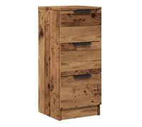 vidaXL Aparador Madera de ingeniería Madera Envejecida 30x30x70 cm, Armario, Armario aparador, aparador de salón, Armario Auxiliar, Armario almacenaje