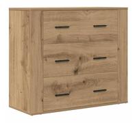 vidaXL Aparador Madera de ingeniería Roble Artisan 80x33x70 cm, Armario, Armario de Almacenamiento, Armario Auxiliar, Armario aparador, Armario Alto