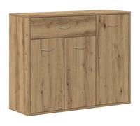 vidaXL Aparador Madera de ingeniería Roble artisian 88x30x70 cm, Armario de almacenaje, Mueble aparador, Mueble de Pasillo, Buffet