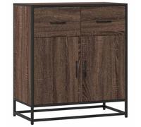 vidaXL Aparador Madera ingeniería y Metal marrón Roble 68x35x76 cm, Armario de almacenaje, Mueble aparador, Muebles de Cocina, Armario bufé