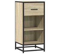 vidaXL Aparador Madera ingeniería y Metal Roble Sonoma 35,5x35x76 cm