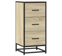 vidaXL Aparador Madera ingeniería y Metal Roble Sonoma 35,5x35x76 cm, Armario de almacenaje, Mueble aparador, Muebles de Cocina, Armario bufé
