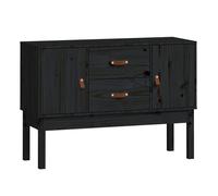Vidaxl aparador madera maciza de pino negro 110x40x78 cm