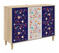 vidaXL Aparador Mainz Sonoma 102 x 33 x 75 cm Madera de ingeniería
