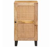 vidaXL Aparador Marrón 40 x 33 x 75 cm Madera de Mango Maciza, Armario de Comedor Rectangular, Mueble de Madera Minimalista, Organizador Funcional, Compacto y marrón