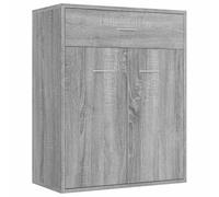 vidaXL Aparador Mueble Salón Sala Armario Almacenaje Flotante Decoración Dormitorio Entrada Estante Cajón Madera Contrachapada Gris Sonoma