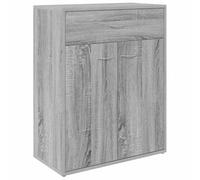vidaXL Aparador Mueble Salón Sala Armario Almacenaje Flotante Decoración Dormitorio Entrada Estante Cajón Madera Contrachapada Gris Sonoma