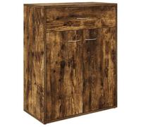 vidaXL Aparador Mueble Salón Sala Armario Almacenaje Flotante Dormitorio Entrada Estante Cajón Madera Contrachapada Color Roble Ahumado