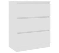 vidaXL Aparador Muebles de Cajones Almacenaje Buffet para Salón Comedor Dormitorio Casa Hogar Oficina de Madera Contrachapada Blanco 60x35x76 cm