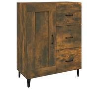 vidaXL Aparador | Muebles modernos de madera de roble ahumado | Solución de almacenamiento para sala de estar y dormitorio | Fácil de montar | Diseño compacto