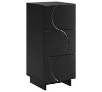 vidaXL Aparador Negro 33,5 x 34,5 x 75 cm Madera de ingeniería