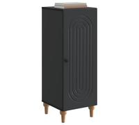 vidaXL Aparador Negro 33 x 34,5 x 90 cm Madera de Ingeniería, Sala de Estar, Rectangular, Sofá Moderno, Duradero, para Espacios Minimalistas, Fácil de Limpiar, Diseño Elegante, Comodidad