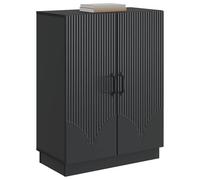 vidaXL Aparador Negro 66 x 34,5 x 87 cm Madera de Ingeniería, Amplio Almacenamiento, aparador Buffet Elegante, Comedor Moderno, Muebles geniales para el área, versátiles