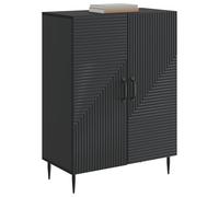 vidaXL Aparador Negro 66 x 34,5 x 89,5 cm Madera de Ingeniería, Aparador Rectangular Vintage, Gran Espacio de Almacenamiento, Mueble Moderno, Organizador Estiloso para tu hogar
