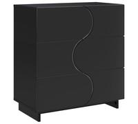 vidaXL Aparador Negro 70 x 38 x 75 cm Madera de ingeniería