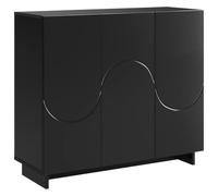 vidaXL Aparador Negro 85,5 x 31 x 75 cm Madera de ingeniería