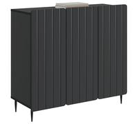 vidaXL Aparador Negro 89 x 34,5 x 82 cm Madera de Ingeniería, Almacenaje para Sala, aparador Rectangular, Mueble Moderno, Funcional y Que Ahorra Espacio