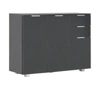 Vidaxl aparador negro brillante 107x35x80,5 cm