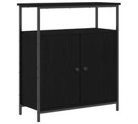 vidaXL Aparador Buffet Contemporáneo de Roble Negro con Almacenamiento Amplio | Construcción de Madera Maciza Uso Versátil para Comedores y Salas de Estar Diseño Chic con Acabado Mate Muebles de Inter