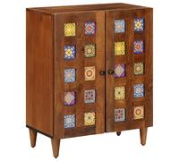 vidaXL Aparador Nogal 60 x 33,5 x 75 cm Madera de Mango Maciza, Mesa de Comedor Rectangular Moderna y Resistente con 6 sillas para Momentos y reuniones Elegantes.