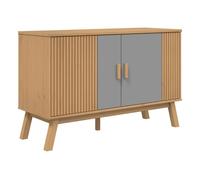 Vidaxl aparador olden madera maciza pino gris y marrón 114x43x73,5 cm