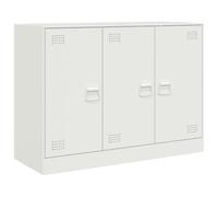 vidaXL Aparador de acero blanco 99 x 39 x 73 cm