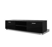 vidaXL Aparador para TV negro brillante 140x40,3x34,7 cm