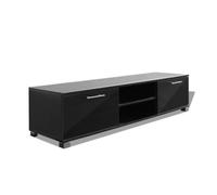 Mueble De Tv Negro Brillo 120x40,5x35 Cm Vidaxl