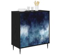 vidaXL Aparador RAALTE Roble Negro 69 x 33 x 76 cm, Aparador Rectangular Moderno, Unidad de Almacenamiento Elegante para Sala y Comedor, solución Funcional para el hogar