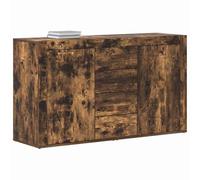 vidaXL Aparador Roble Ahumado 120 x 36 x 69 cm Madera de ingeniería | Tiene mucho espacio para guardar tus cosas, Tiene un estilo elegante que va con cualquier decoración,