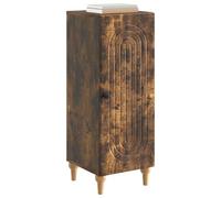 vidaXL Aparador Roble Ahumado 33 x 34,5 x 90 cm Madera de Ingeniería, Sala de Estar, Rectangular, Sofá Moderno, Duradero, para Espacios Minimalistas, Fácil de Limpiar, Diseño Elegante, Comodidad