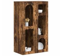 vidaXL Aparador Roble Ahumado 59 x 35 x 100,5 cm Madera de ingeniería, Aparador de Comedor, Rectangular, Moderno, Duradero, Diseño Elegante, Funcionalidad versátil para realzar Cualquier Espacio Cont