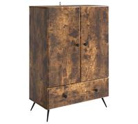 vidaXL Aparador Roble Ahumado 66 x 34,5 x 95 cm Madera de Ingeniería, Buffet Rectangular Elegante, aparador con amplias Opciones de Almacenamiento, Funcional y Minimalista para tu Sala.