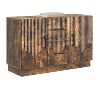 vidaXL Aparador Roble Ahumado 89 x 34,5 x 57 cm Madera de Ingeniería, Soluciones de Almacenamiento para la Sala, Aparador Moderno, Gran Armario para Estantes, Muebles Funcionales
