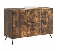 vidaXL Aparador Roble Ahumado 89 x 34,5 x 60 cm Madera de Ingeniería, Salón, aparador Rectangular Moderno, Buffet Amplio, Organizador Ajustable, Cabinet versátil, solución estilosa