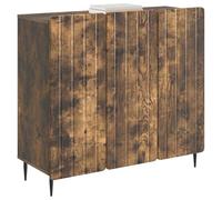 vidaXL Aparador Roble Ahumado 89 x 34,5 x 82 cm Madera de Ingeniería, Almacenaje para Sala, aparador Rectangular, Mueble Moderno, Funcional y Que Ahorra Espacio