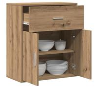 vidaXL Aparador Roble Artesanal 60 x 31 x 70 cm Madera de ingeniería, Muebles Elegantes para Sala, rectangulares, duraderos y Modernos, Ideal para Espacios con Asientos cómodos