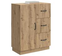 vidaXL Aparador de madera de roble Artisan, 66 x 34,5 x 87 cm, para sala de estar, armario moderno, versátil unidad de almacenamiento, buffet rectangular, solución organizadora para comedor, muebles