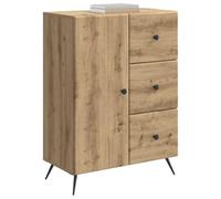 vidaXL Aparador Roble Artesanal 66 x 34,5 x 90 cm Madera de Ingeniería, Aparador para Sala, diseño Moderno Rectangular, Gran Almacenamiento para Comedor, decoración y organización en casa