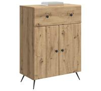 vidaXL Aparador Roble Artesanal 66 x 34,5 x 90 cm Madera de Ingeniería, Unidad Moderna para Sala, almacén Buffet, Gran Espacio, Elegante Organizador de Comedor