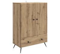 vidaXL Aparador Roble Artesanal 66 x 34,5 x 95 cm Madera de Ingeniería, Buffet Rectangular Elegante, aparador con amplias Opciones de Almacenamiento, Funcional y Minimalista para tu Sala.