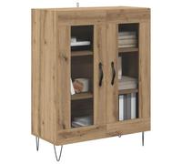 vidaXL Aparador Roble Artesanal 69,5 x 34 x 90 cm Madera de ingeniería, Sala de Comedor Moderna, Aparador Rectangular, Amplio Almacenamiento, Banco Buffet Duradero, Unidad de Vida Funcional