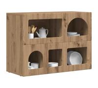 vidaXL Aparador Roble Artesanal 80.5 x 35 x 59 cm Madera de ingeniería, Comedor, Rectangular, Moderno, Duradero, Diseño Elegante, Asientos Cómodos, Uso Versátil, Materiales Duraderos, Encajar