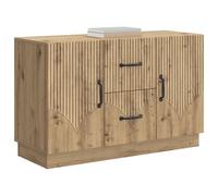 vidaXL Aparador Roble Artesanal 89 x 34,5 x 57 cm Madera de Ingeniería, Soluciones de Almacenamiento para la Sala, Aparador Moderno, Gran Armario para Estantes, Muebles Funcionales
