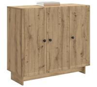 vidaXL Aparador Roble Artesanal 89 x 34,5 x 80 cm Madera de Ingeniería, Aparador para salón, Estilo Vintage, Gran Capacidad, Mueble Moderno, solución Elegante, Multifuncional