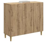 vidaXL Aparador Roble Artesanal 89 x 34,5 x 80 cm Madera de Ingeniería, Sala de Estar, Aparador Vintage de Almacenamiento, Unidad de Comedor de Madera, Multiuso, Armario Interior Estiloso, Amplio