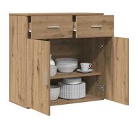 vidaXL Aparador Roble Artesanal 78 x 38 x 80 cm Madera de ingeniería, Aparador Rectangular de Madera, Mueble Funcional para la Cena, decoración Minimalista, organización Chic