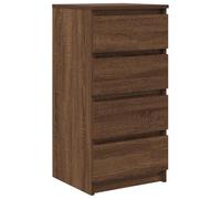 vidaXL Aparador Roble marrón 37,5x35x76 cm Madera de ingeniería, Armario de almacenaje, Mueble aparador, Mueble de Pasillo, Buffet
