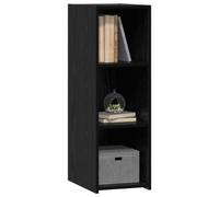 vidaXL Aparador Roble Negro 30 x 41 x 93 cm Madera de ingeniería
