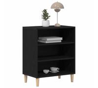 vidaXL Aparador Roble Negro 57 x 35 x 70 cm Madera de ingeniería | Tienes un montón de espacio para tus cosas, Acabado en roble negro que queda genial, Hecho de roble macizo y eucalipto